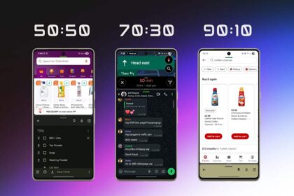 90-10 Split-Screen on Android 16