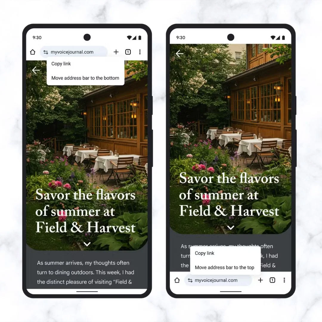 Move Chrome's Address Bar ar the Bottom on Android