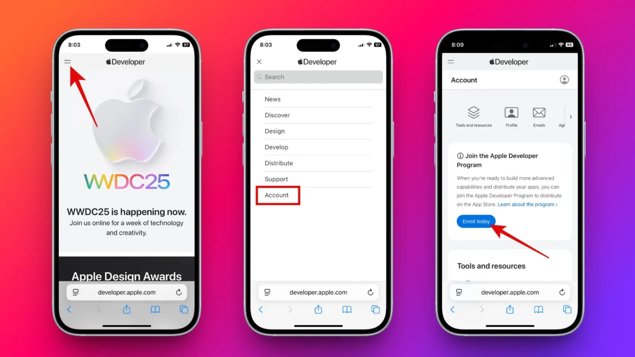 Sign up for the Apple Developer program